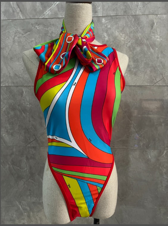 Electric Tropics One-Piece Swimsuit