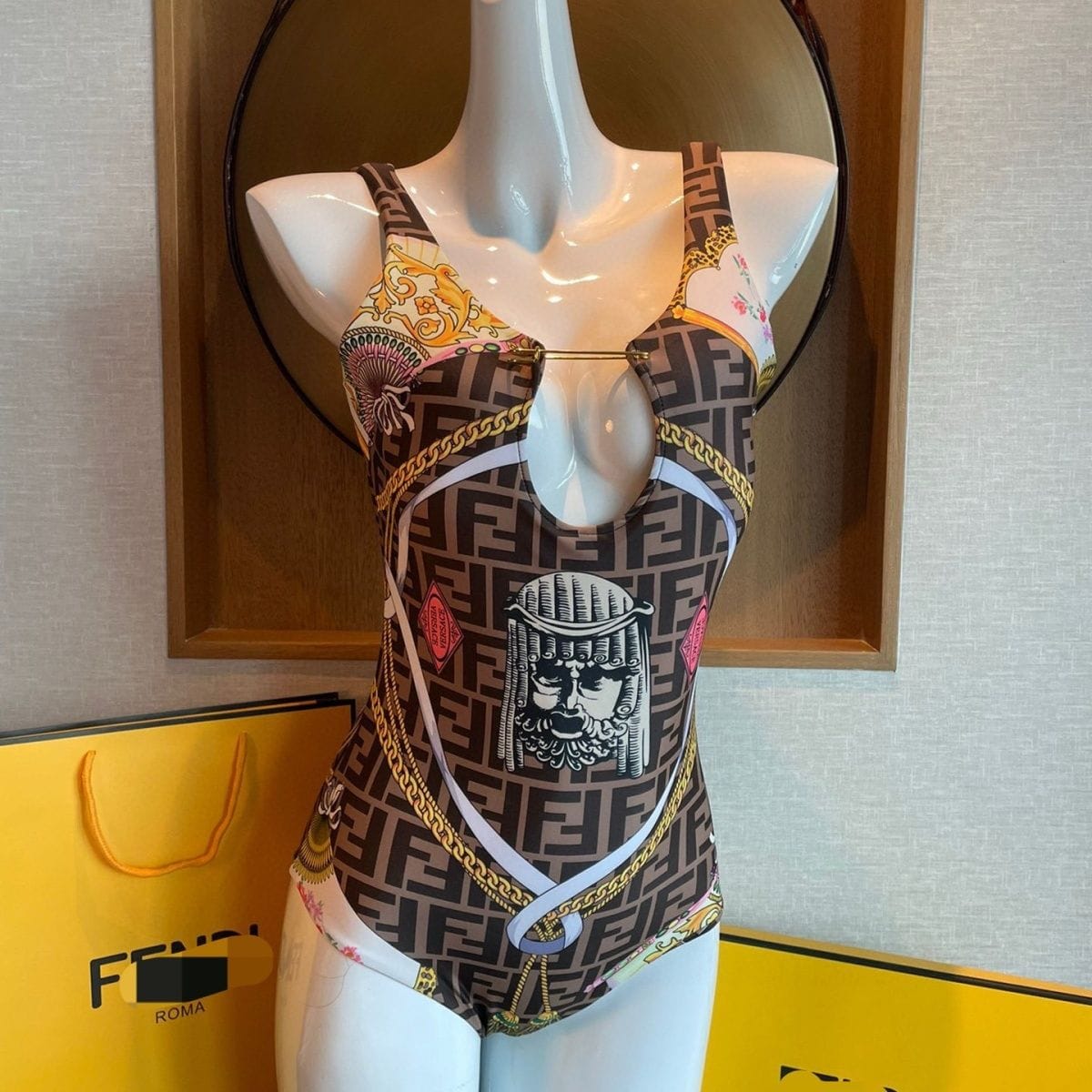 Golden Muse Cutout One-Piece