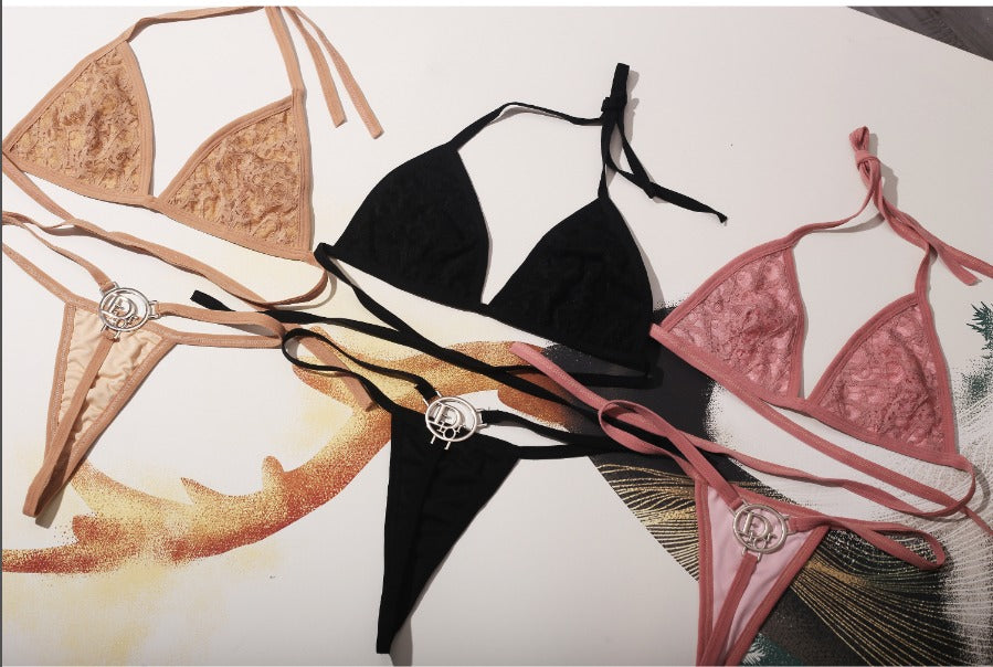 Midnight Desire Lace Micro Bikini Set