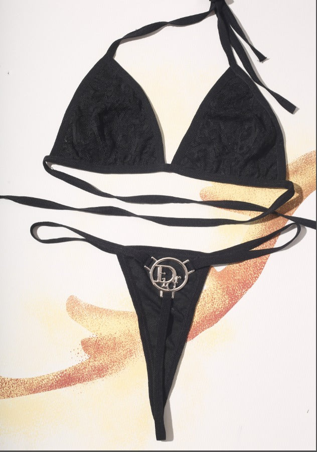 Midnight Desire Lace Micro Bikini Set