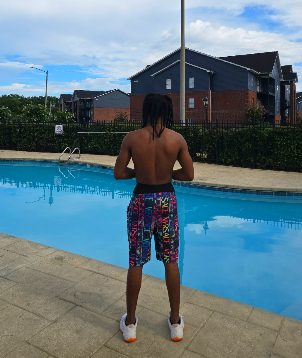 Rainbow Drip Men's Graphic Shorts